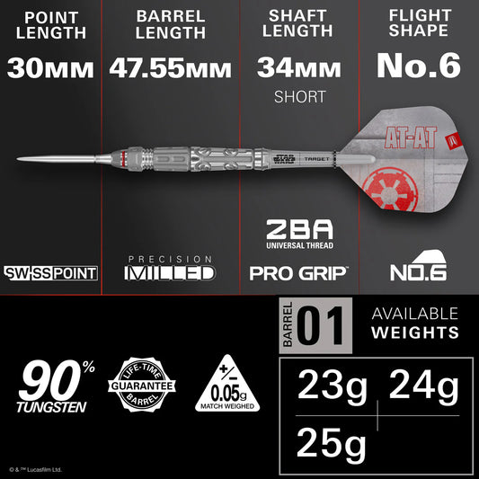 STAR WARS™ | TARGET AT-AT 90% TUNGSTEN SP STEEL TIP DARTS