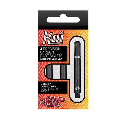 KOI CARBON BLACK SHAFT WITH SPRING DART STEMS / SHAFTS BY SHOT