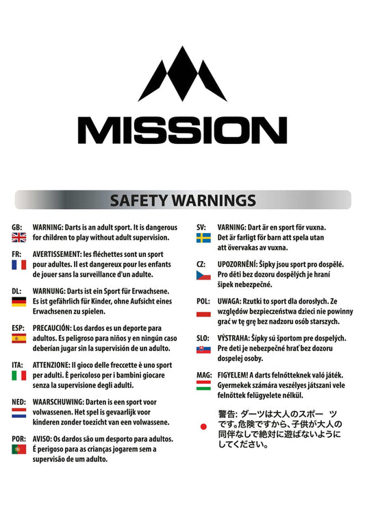 Mission Glide Black Dart Points Spare Points Plain