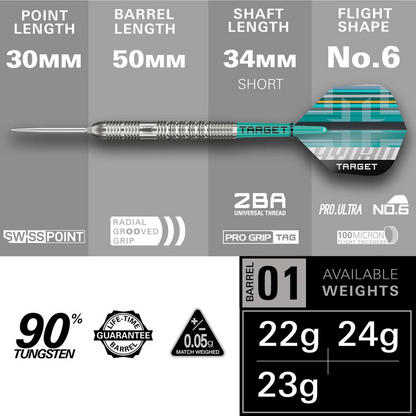 Target Hydro 01 SP 90% Tungsten Darts