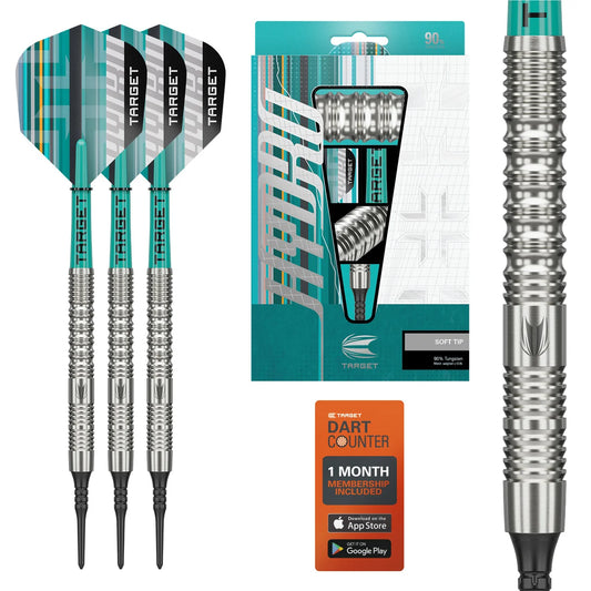 TARGET HYDRO 12 90% TUNGSTEN SOFT TIP DARTS