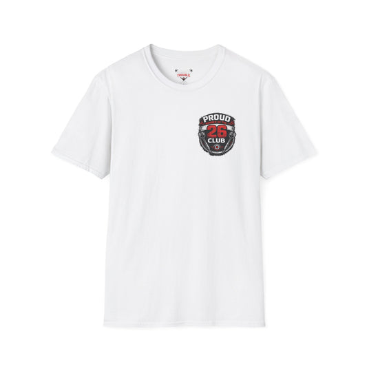 26 Club T-Shirt – Proud Member of the 26 Club Vintage Badge Tee