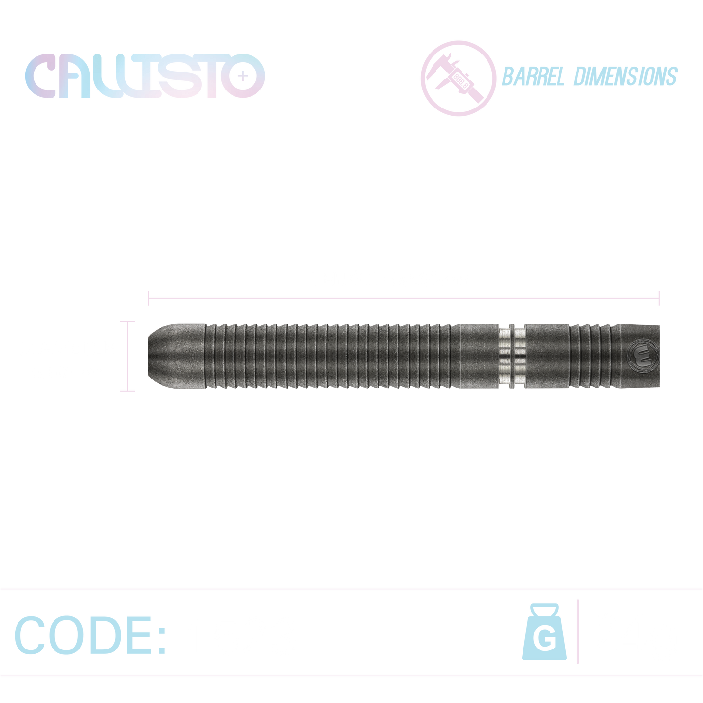 Winmau Callisto 01 90% Tungsten Steeltip Darts