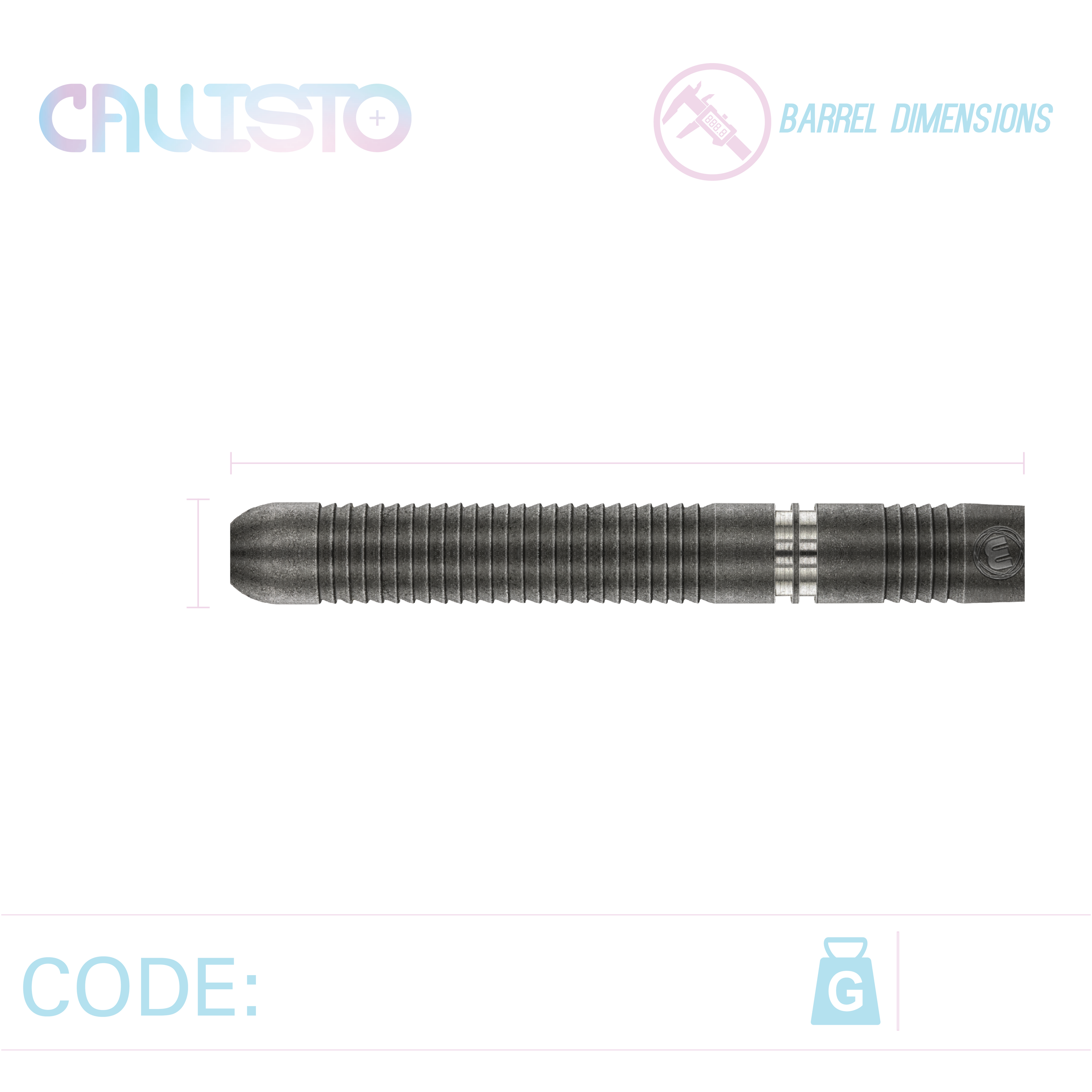 Winmau Callisto 01 90% Tungsten Steeltip Darts