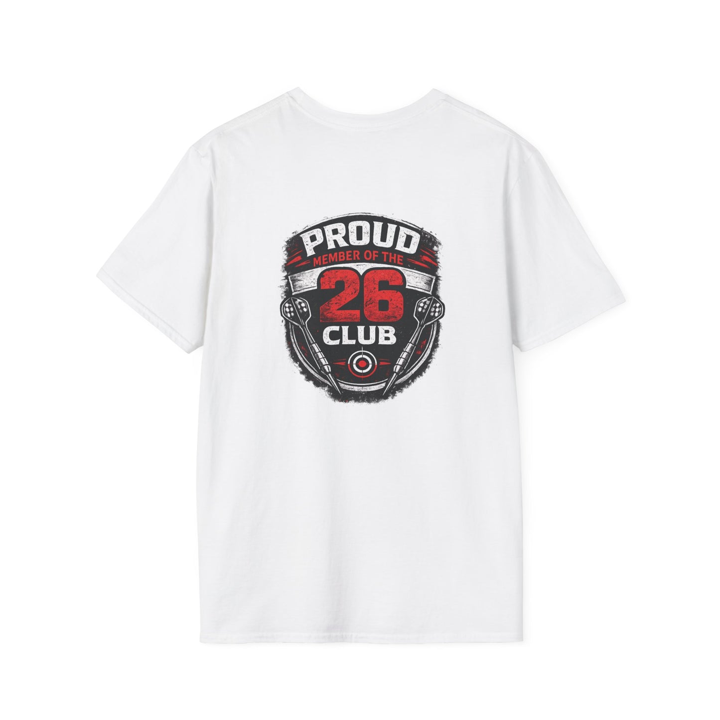 26 Club T-Shirt – Proud Member of the 26 Club Vintage Badge Tee