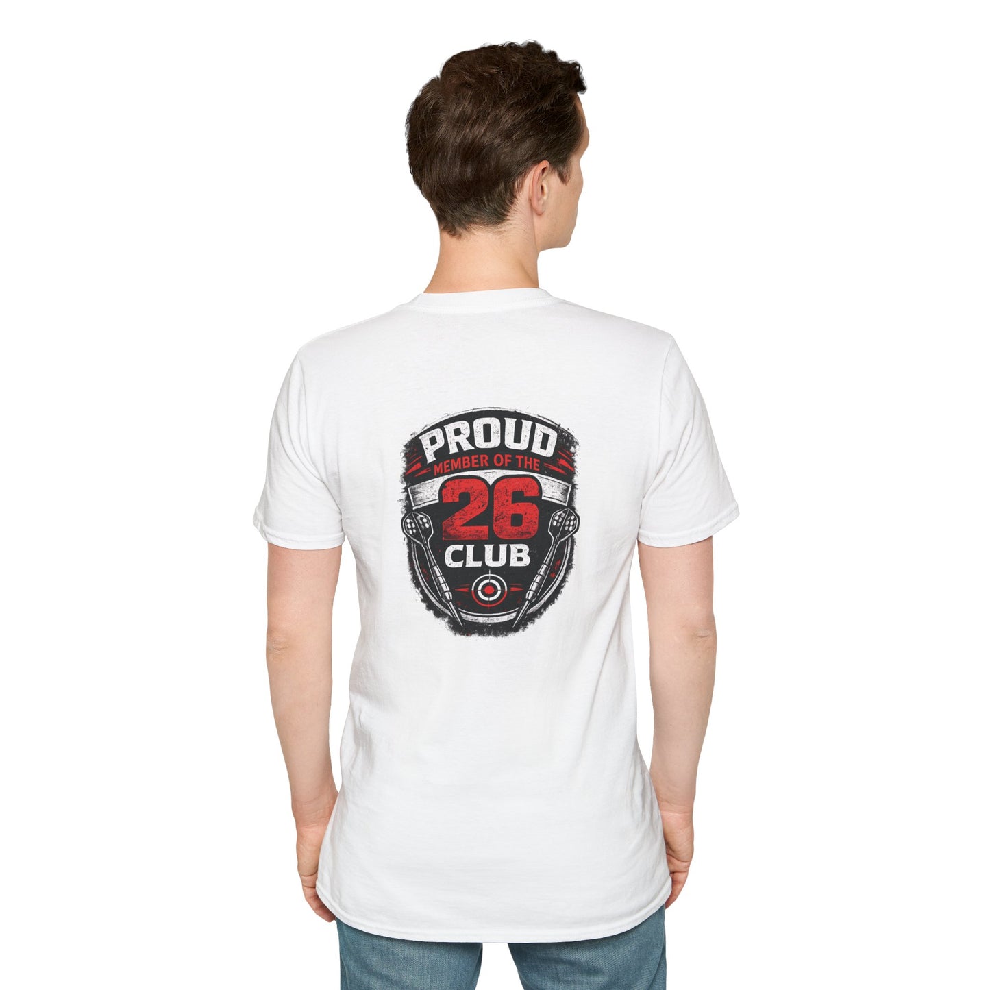 26 Club T-Shirt – Proud Member of the 26 Club Vintage Badge Tee