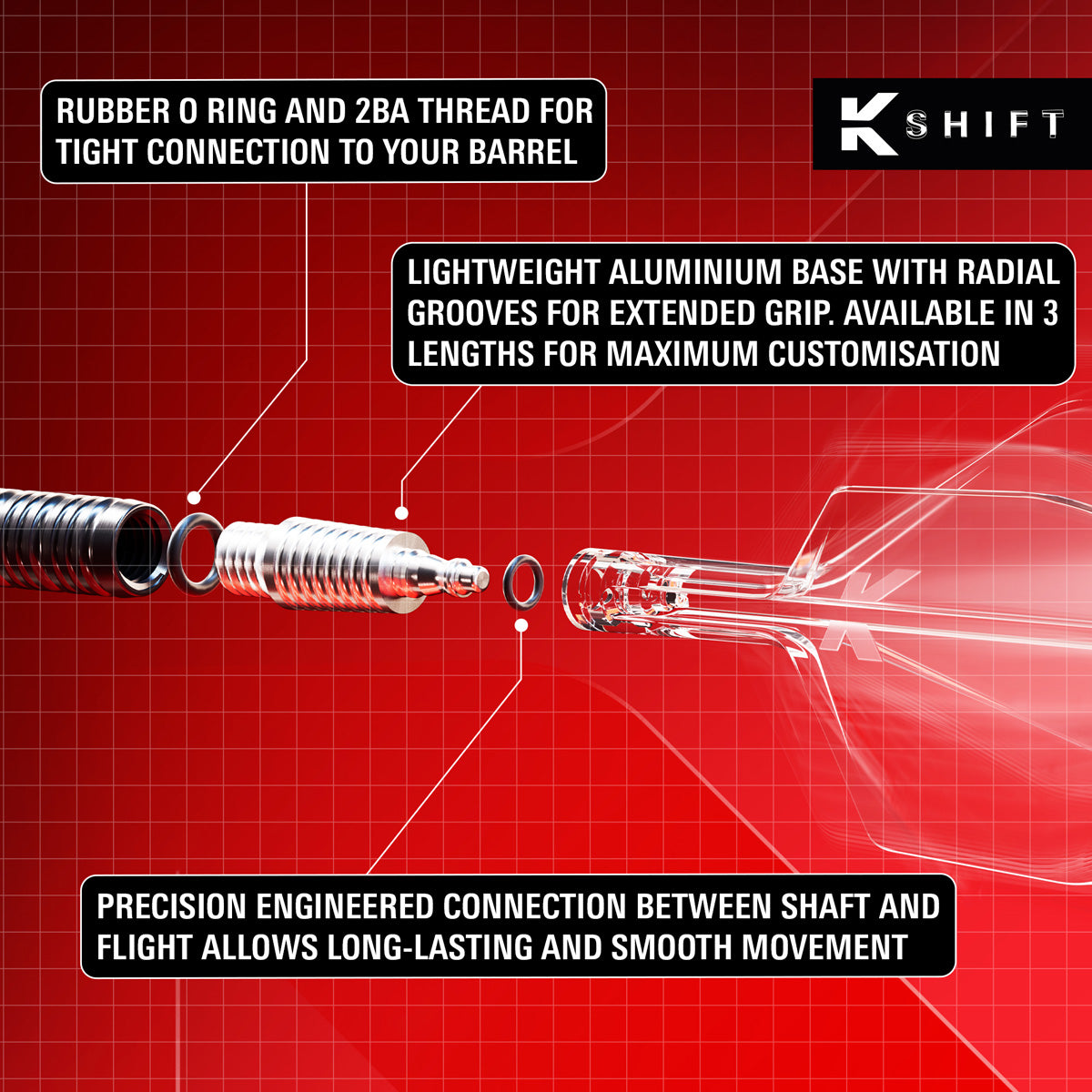 Target K-Shift Black No2 Integrated Flights & Shafts
