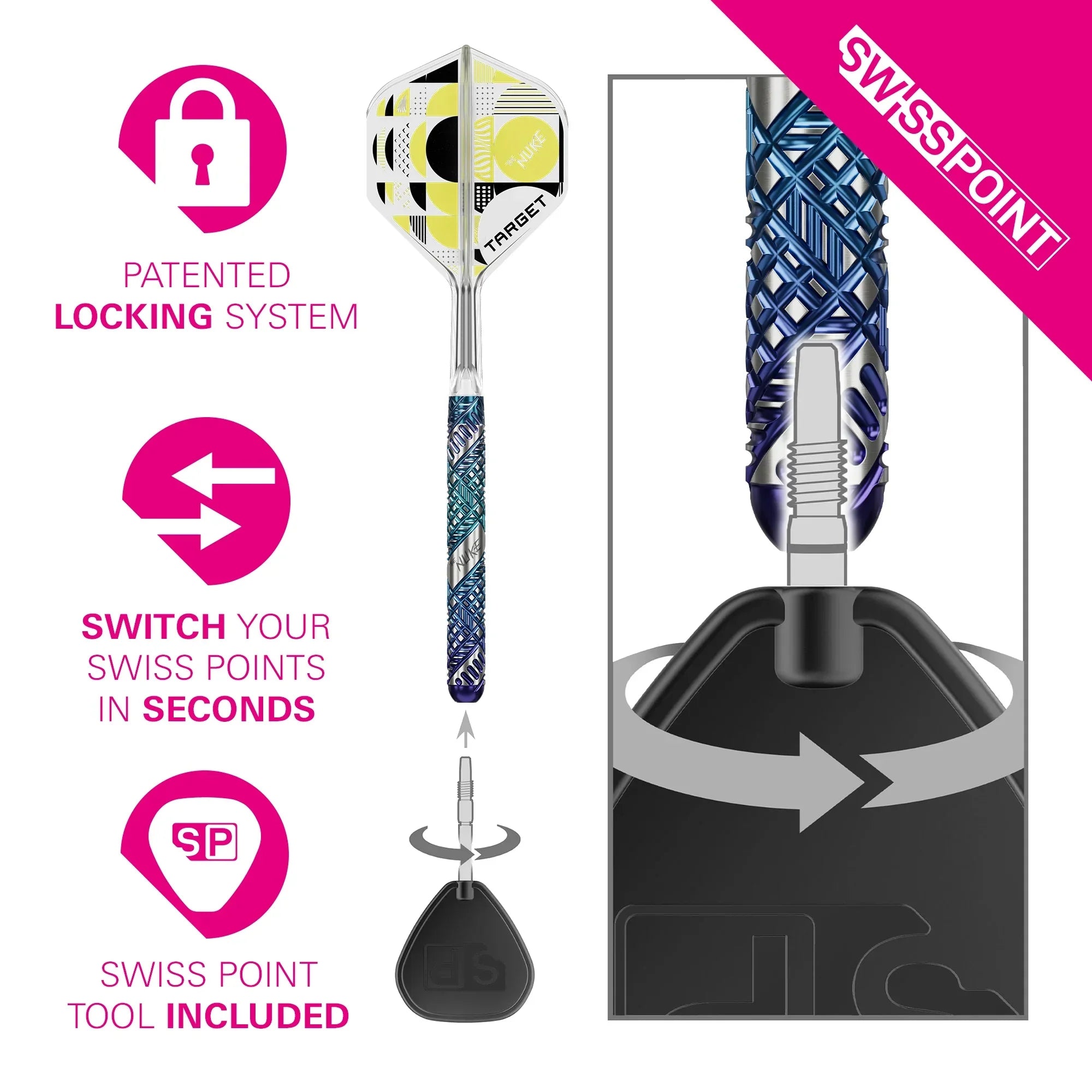TARGET LUKE LITTLER EDGE 95% TUNGSTEN SP STEEL TIP DARTS
