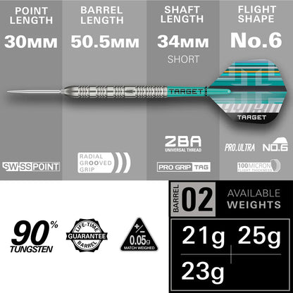 Target Hydro 02 SP 90% Tungsten Darts