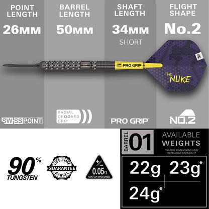 Target Luke Littler 90% Tungsten Swiss Point Darts