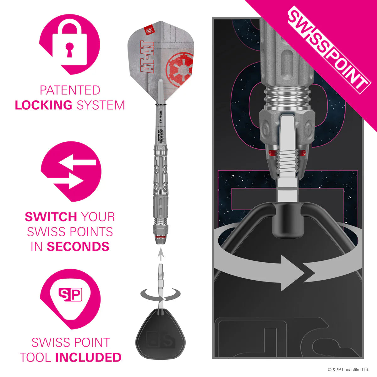 STAR WARS™ | TARGET AT-AT 90% TUNGSTEN SP STEEL TIP DARTS