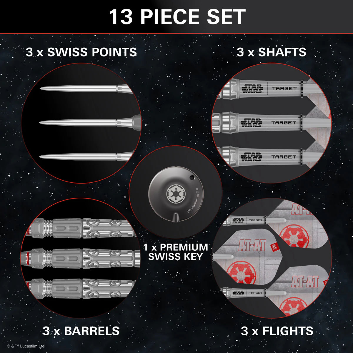 STAR WARS™ | TARGET AT-AT 90% TUNGSTEN SP STEEL TIP DARTS