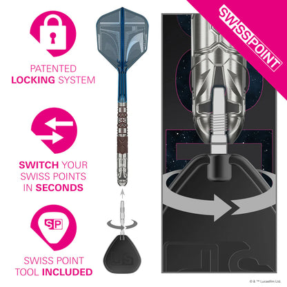 STAR WARS™ | TARGET MANDALORIAN 95% TUNGSTEN SP STEEL TIP DARTS