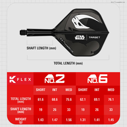 STAR WARS™ | TARGET MANDALORIAN K-FLEX NO6 INTEGRATED FLIGHTS AND SHAFTS MULTIPACK