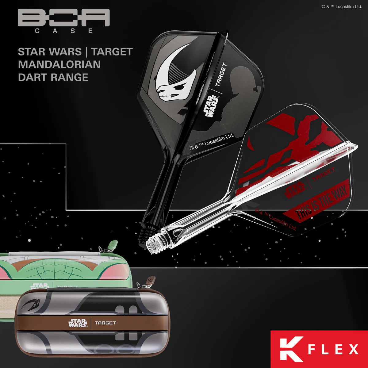 STAR WARS™ | TARGET MANDALORIAN K-FLEX NO6 INTEGRATED FLIGHTS AND SHAFTS MULTIPACK