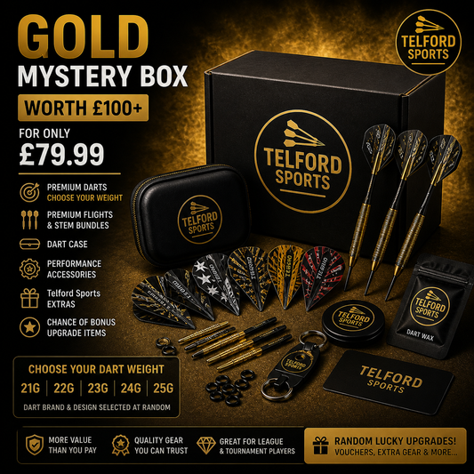Telford Sports Gold Darts Mystery Box – £79.99 | Guaranteed £100+ Value