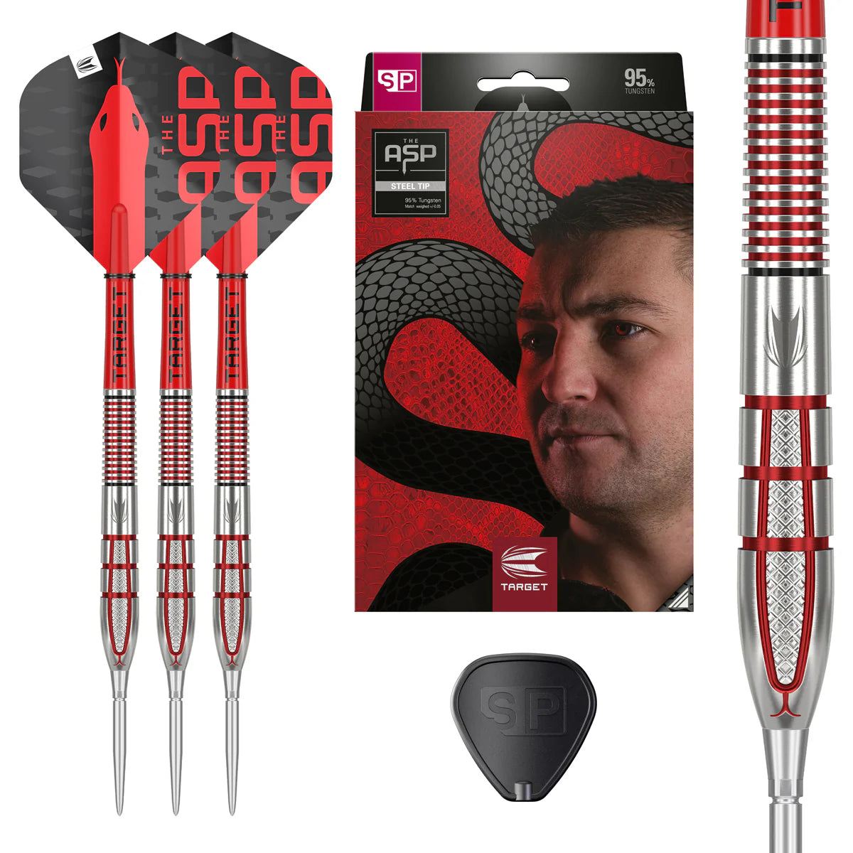 NATHAN ASPINALL G2 95% TUNGSTEN SP STEEL TIP DARTS BY TARGET