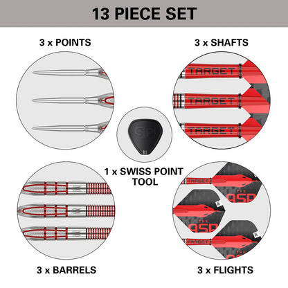 NATHAN ASPINALL G2 95% TUNGSTEN SP STEEL TIP DARTS BY TARGET