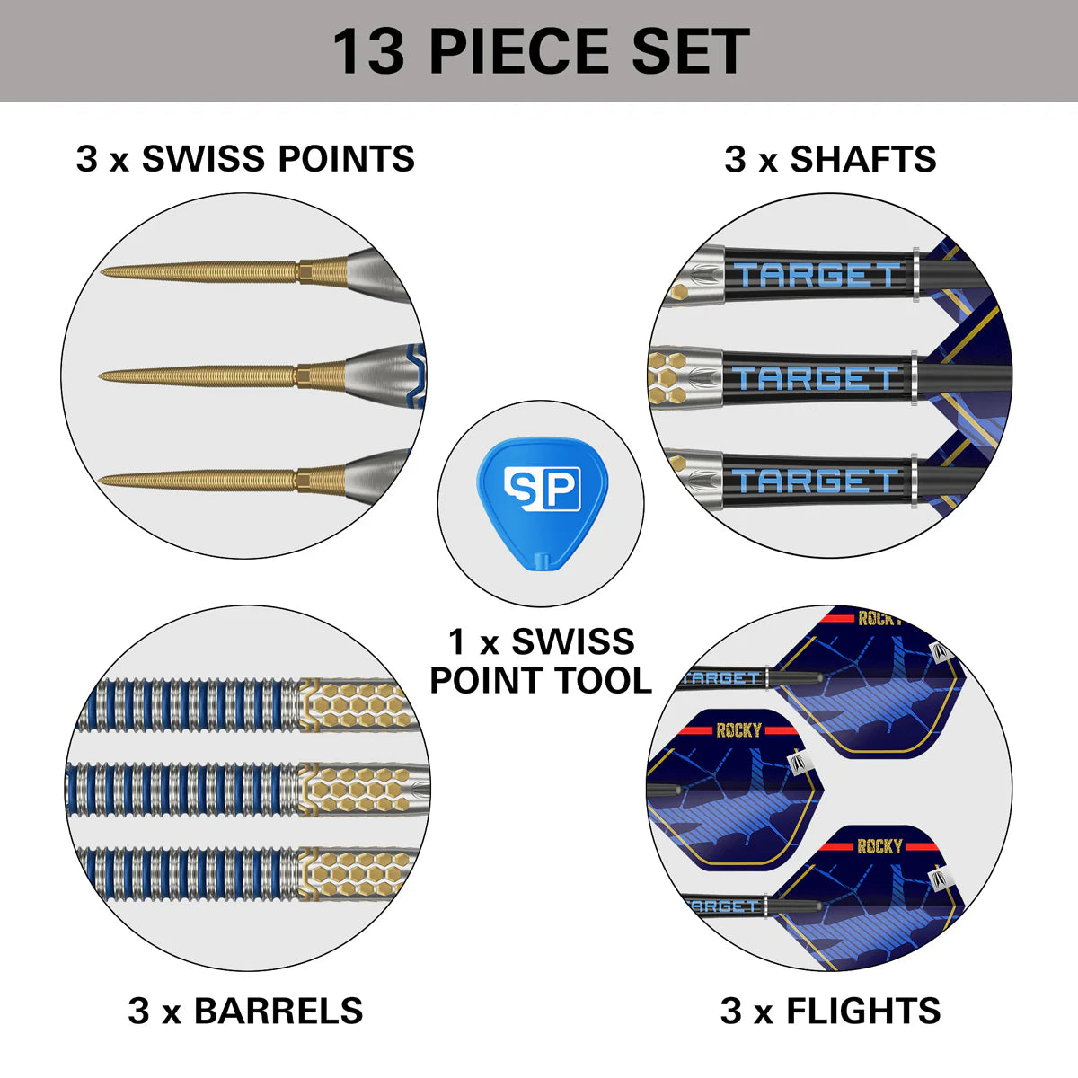 JOSH ROCK G1 90% TUNGSTEN SP STEEL TIP DARTS BY TARGET