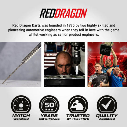 RED DRAGON GIAN VAN VEEN TOUR EDITION SWITCH POINT 90% TUNGSTEN STEEL TIP DARTS