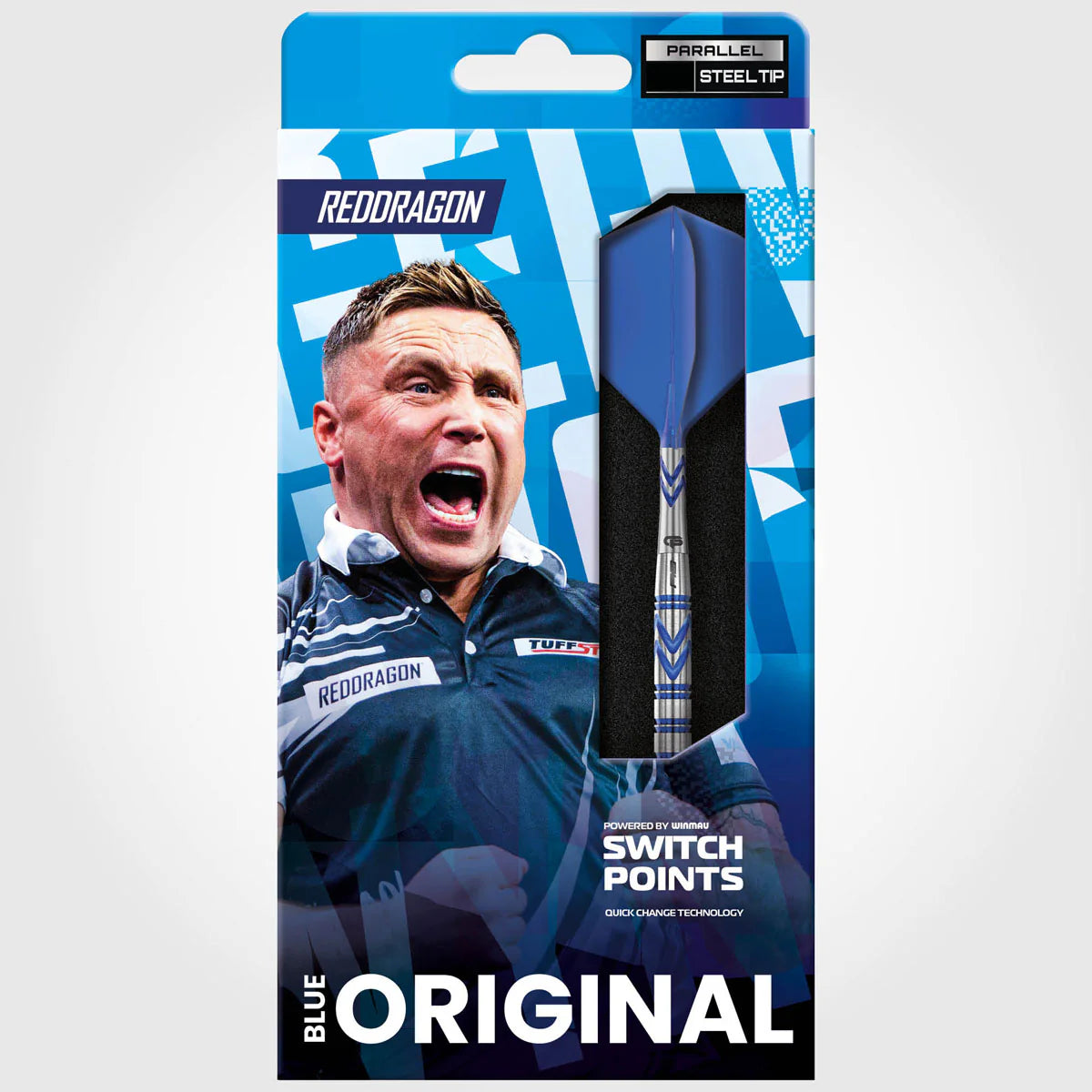 RED DRAGON GERWYN PRICE BLUE ORIGINAL SWITCH POINT 90% TUNGSTEN STEEL TIP DARTS