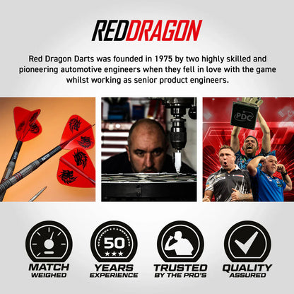 RED DRAGON JONNY CLAYTON HIRAETH SWITCH POINT 90% TUNGSTEN STEEL TIP DARTS