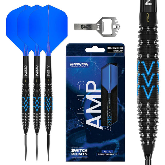 RED DRAGON AMP TORPEDO SWITCH POINT 90% TUNGSTEN STEEL TIP DARTS