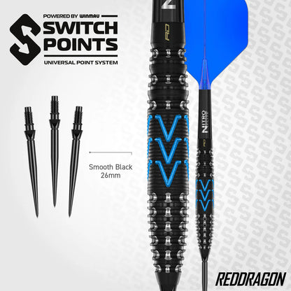 RED DRAGON AMP TORPEDO SWITCH POINT 90% TUNGSTEN STEEL TIP DARTS
