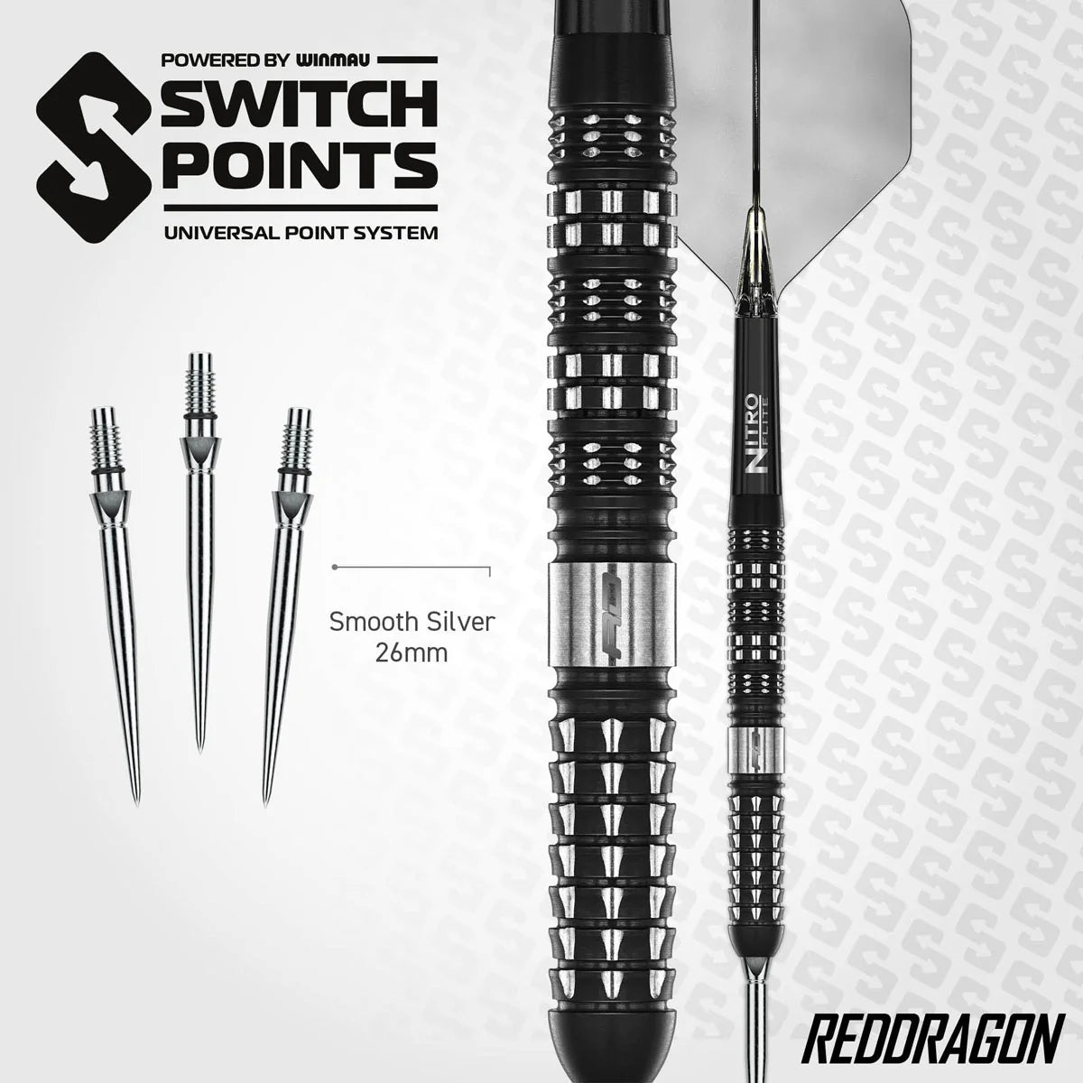 RED DRAGON RECON PARALLEL SWITCH POINT 90% TUNGSTEN STEEL TIP DARTS