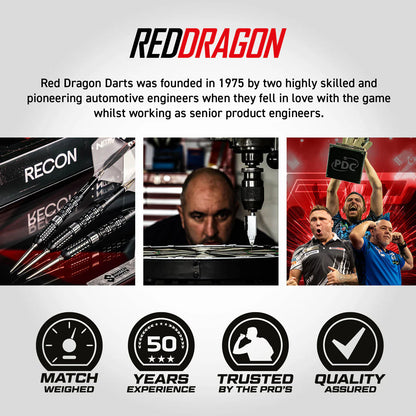RED DRAGON RECON PARALLEL SWITCH POINT 90% TUNGSTEN STEEL TIP DARTS