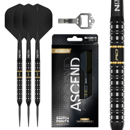 RED DRAGON ASCEND PARALLEL SWITCH POINT 90% TUNGSTEN STEEL TIP DARTS