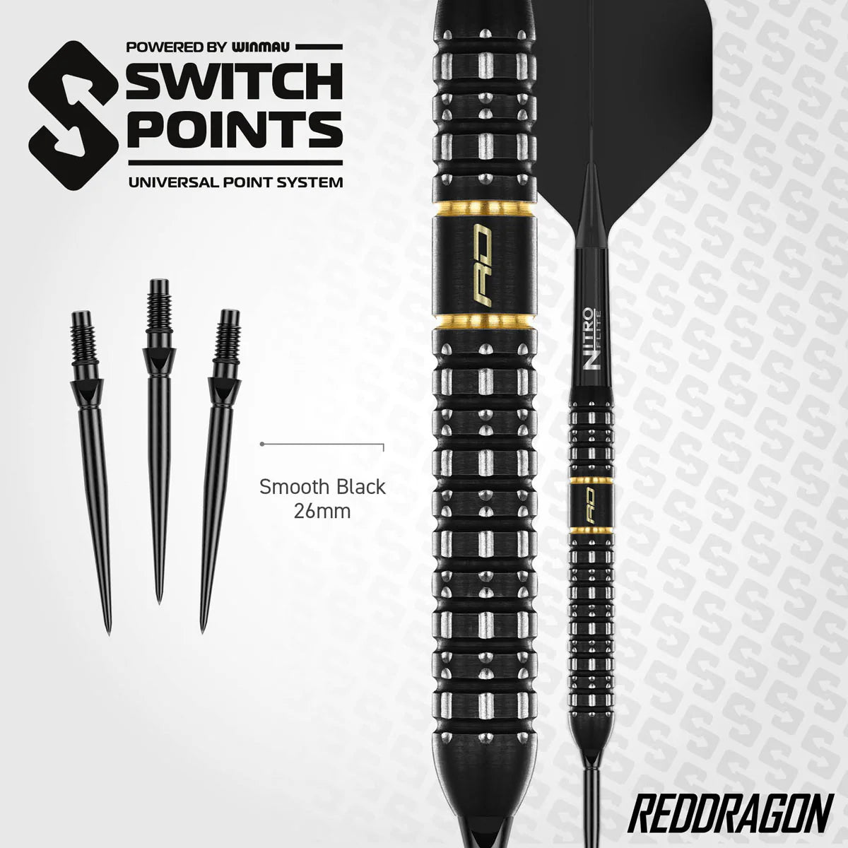 RED DRAGON ASCEND PARALLEL SWITCH POINT 90% TUNGSTEN STEEL TIP DARTS