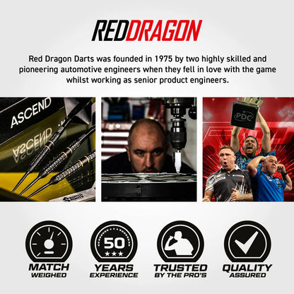 RED DRAGON ASCEND PARALLEL SWITCH POINT 90% TUNGSTEN STEEL TIP DARTS