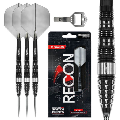 RED DRAGON RECON TORPEDO SWITCH POINT 90% TUNGSTEN STEEL TIP DARTS