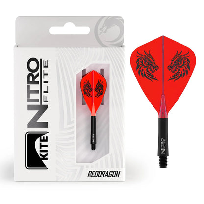 RED DRAGON JONNY CLAYTON NITRO FLITE KITE INTEGRATED FLIGHTS & SHAFTS