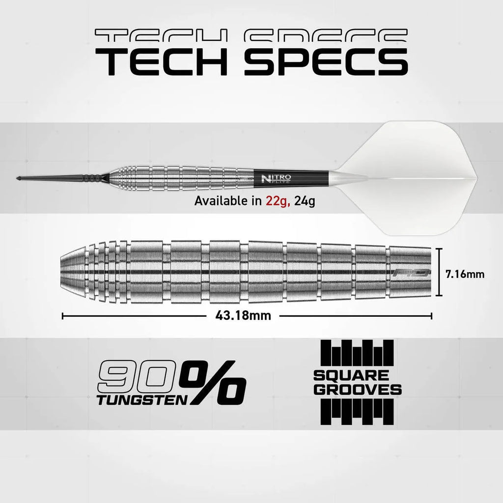 Red Dragon Luke Humphries TX1 Pioneer SP 90% Tungsten Steel Tip Darts