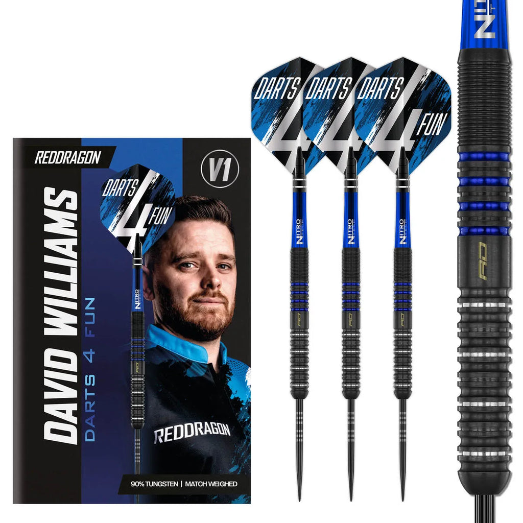 Red Dragon David Williams V1 90% Tungsten Steel Tip Darts
