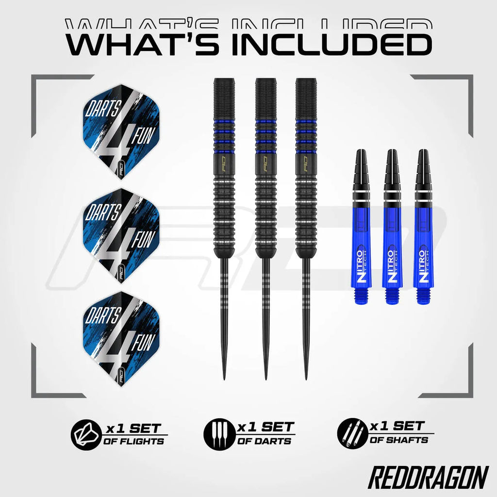 Red Dragon David Williams V1 90% Tungsten Steel Tip Darts