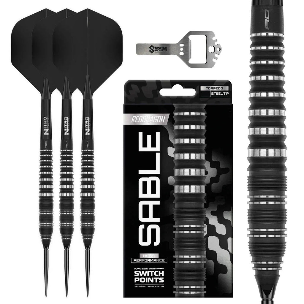Red Dragon Sable Torpedo SP 90% Tungsten Steel Tip Darts