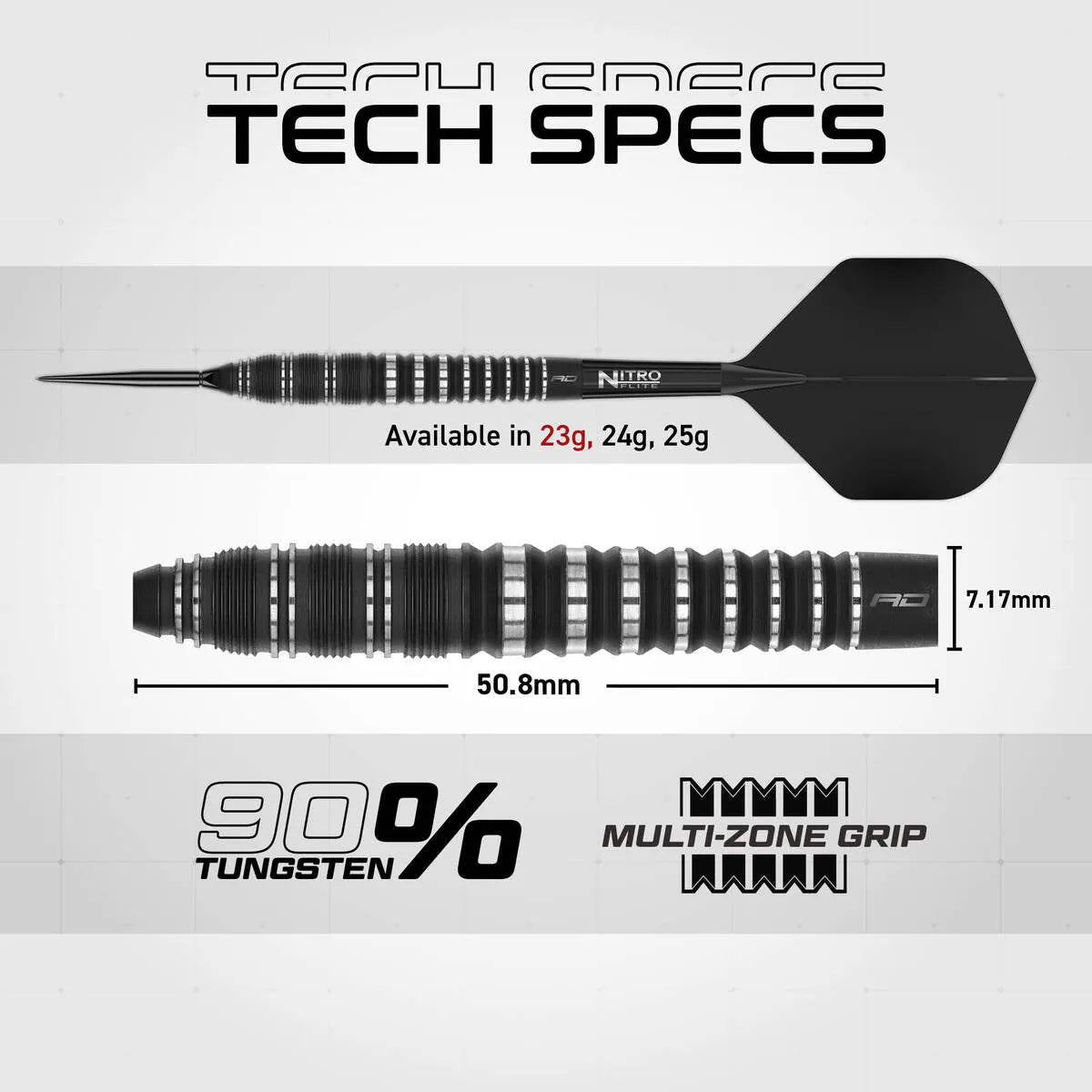 Red Dragon Sable Torpedo SP 90% Tungsten Steel Tip Darts