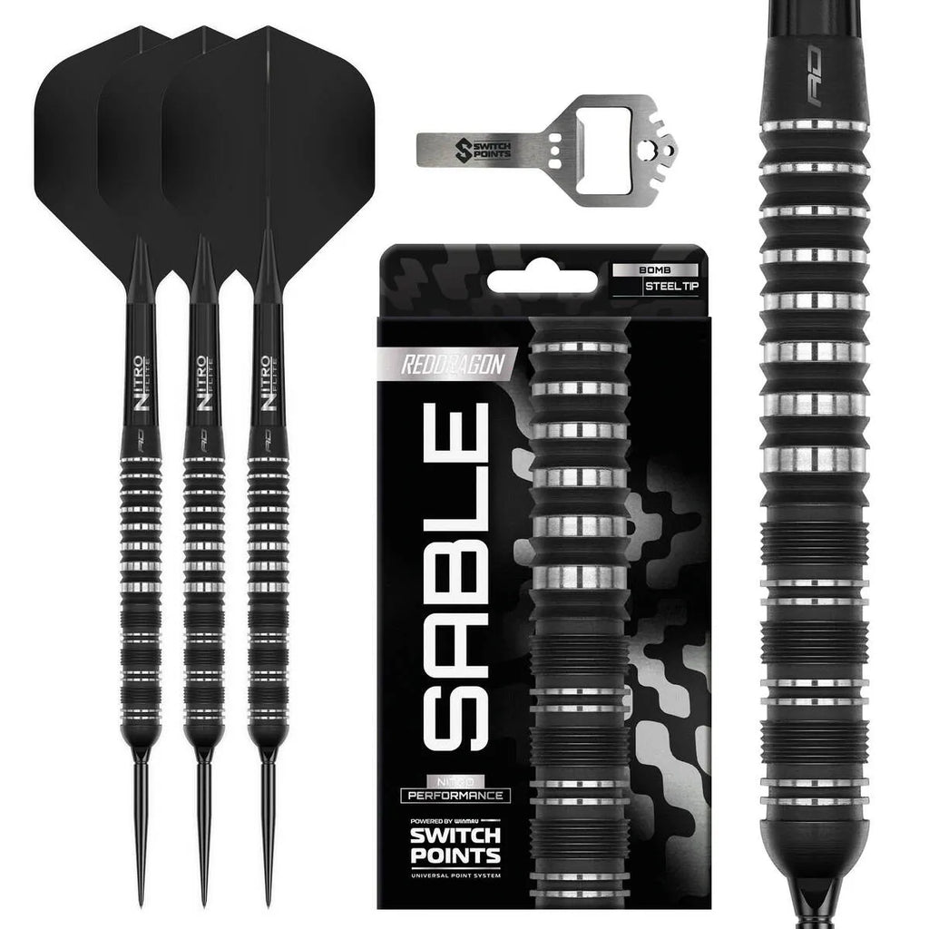 Red Dragon Sable Parallel SP 90% Tungsten Steel Tip Darts