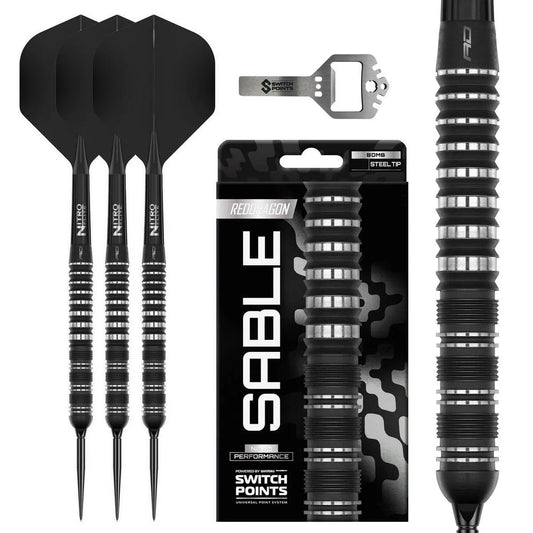 Red Dragon Sable Parallel SP 90% Tungsten Steel Tip Darts