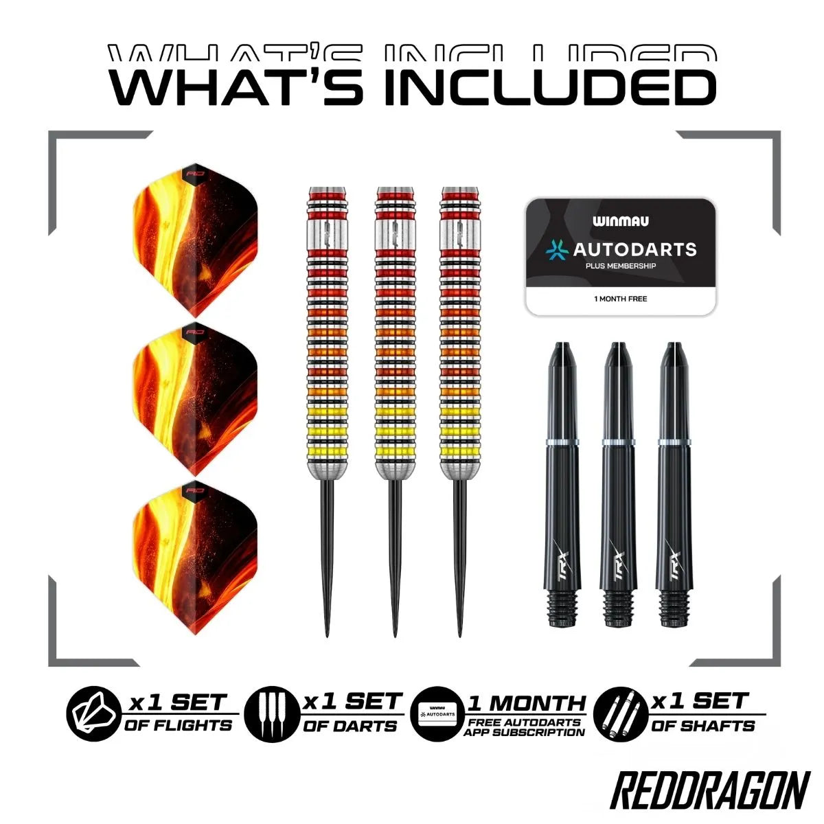 Red Dragon Furnace 90% Tungsten Core Steel Tip Darts