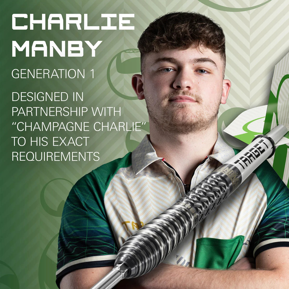TARGET CHARLIE MANBY G1 SWISS POINT 95% TUNGSTEN STEEL TIP DARTS