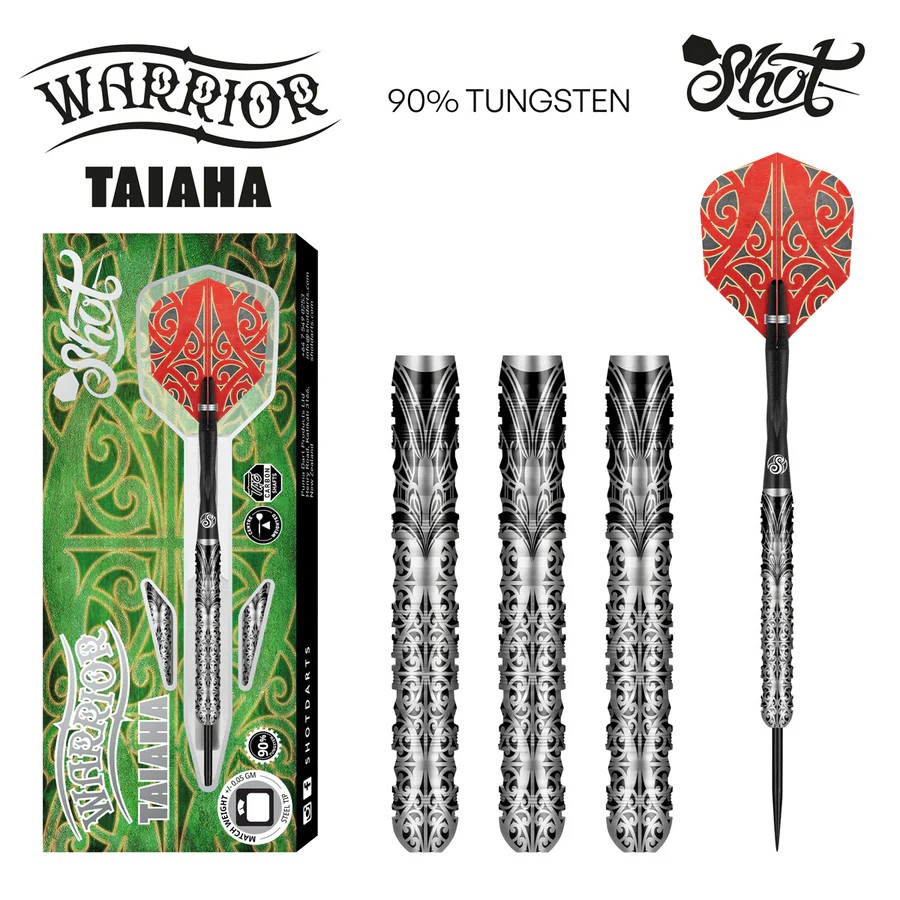 Shot Warrior Taiaha 90% Tungsten Steel Tip Darts