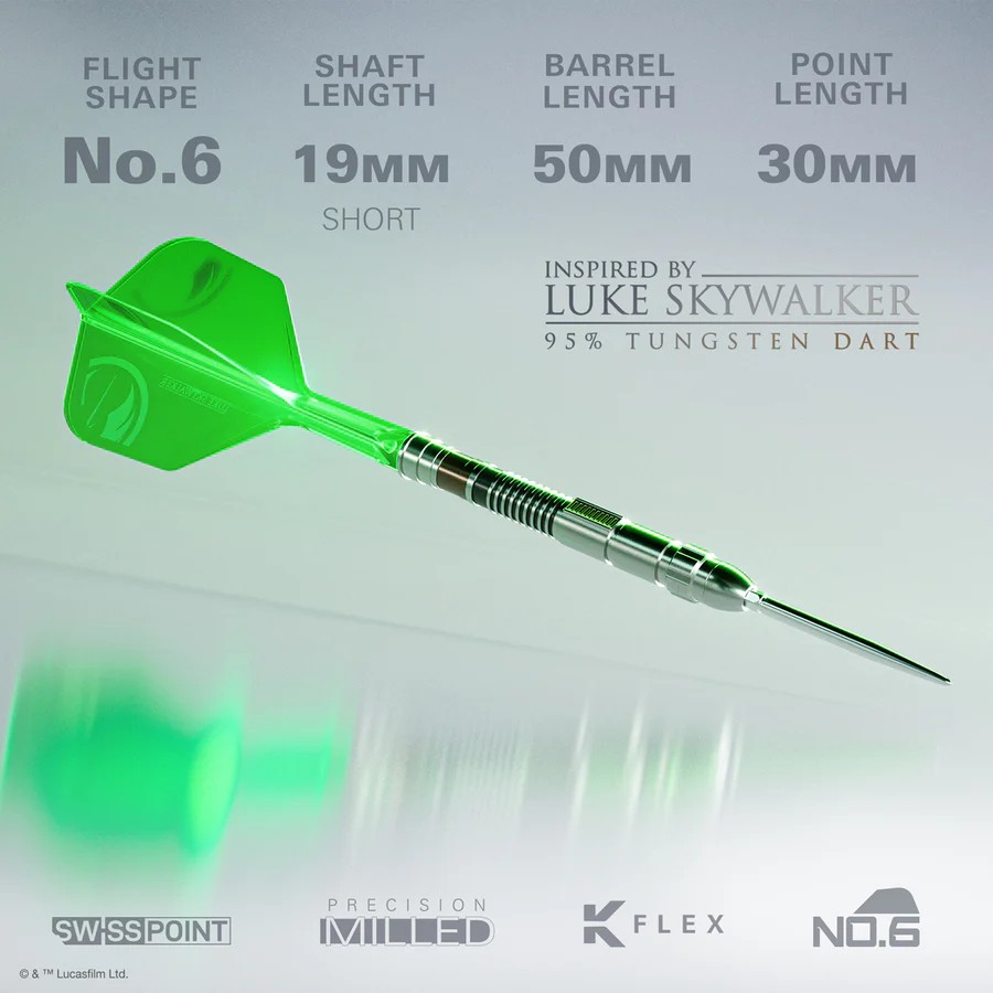 STAR WARS™ | TARGET Luke Skywalker “Jedi Knight” Lightsaber First Edition 95% Tungsten Steel Tip Darts